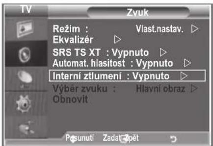 SAMSUNG LE32S86BD - Volba Internal Mute (Interní ztlumení) - 1