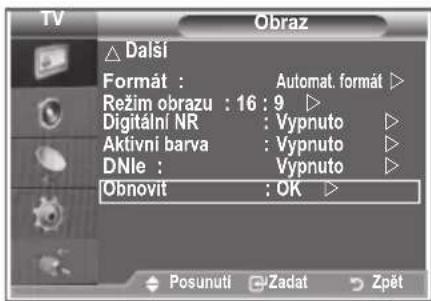 SAMSUNG LE32S86BD - Návrat k výchozímu nastavení obrazu od výrobce - 1