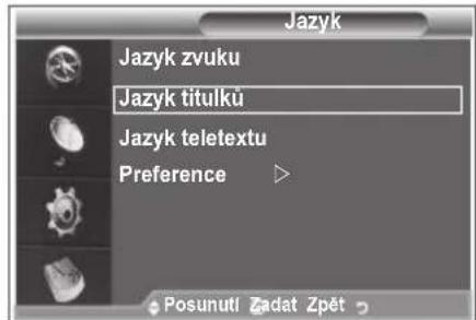 SAMSUNG LE32S86BD - Výběr preferovaného jazyka (titulky, zvuk nebo teletext) - 2