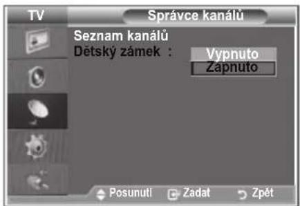 SAMSUNG LE32S86BD - Aktivace dětského zámku - 1