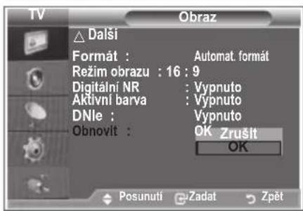 SAMSUNG LE32S86BD - Návrat k výchozímu nastavení obrazu od výrobce - 2