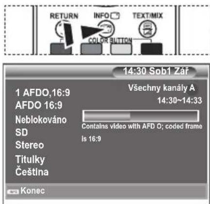 SAMSUNG LE32S86BD - Zobrazení informací o programu - 1