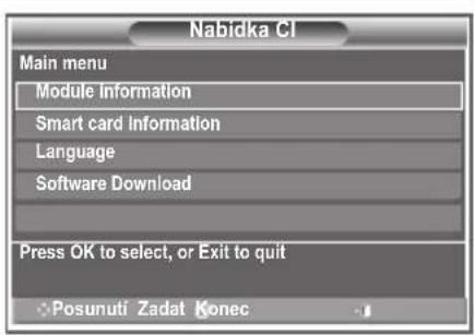 SAMSUNG LE32S86BD - Výběr nabídky CI (Common Interface) - 1