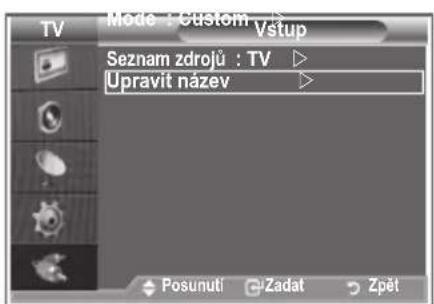 SAMSUNG LE32S86BD - Úprava názvů vstupních zdrojů - 1