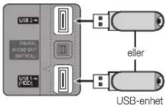 USB 2 DIGITAL AUDIO (NATIONAL) USB 3 port (HDD) eller USB-enhet