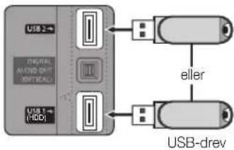 USB 2 DIGITAL AUDIO (OFFTRAC) USB 7 port (HDD) eller USB-drev