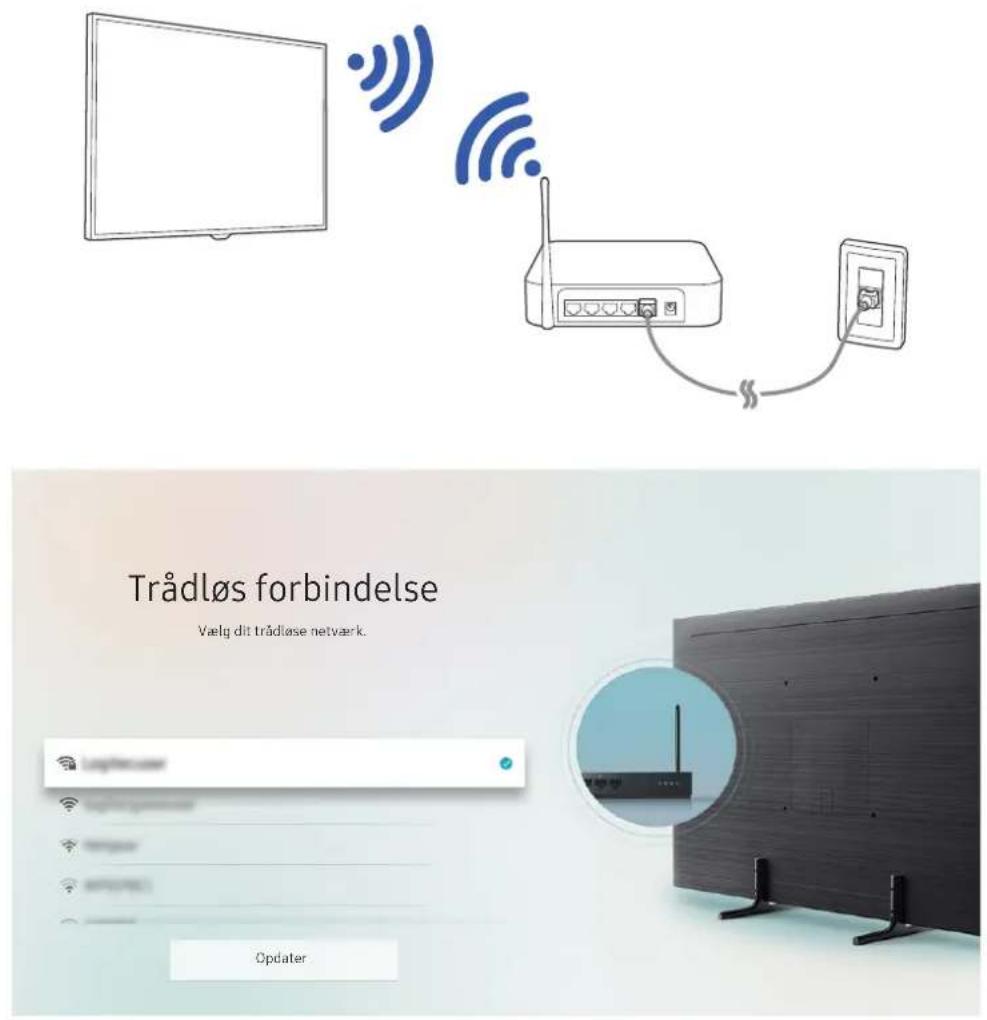 SAMSUNG UE32N5305AK - > Indstillinger > Generelt > Netværk > Åbn netværksindstillinger > Trådløst - 1