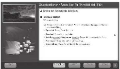 SAMSUNG UE32D6205TS - Växla mellan e-Manual och överensstämmande meny(er). - 1
