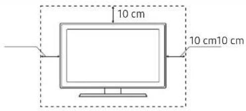 SAMSUNG UE24N4305AK - Providing proper ventilation for your TV - 1