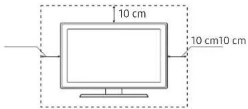 SAMSUNG UE24N4305AK - Sørg for korrekt ventilation til dit tv - 1
