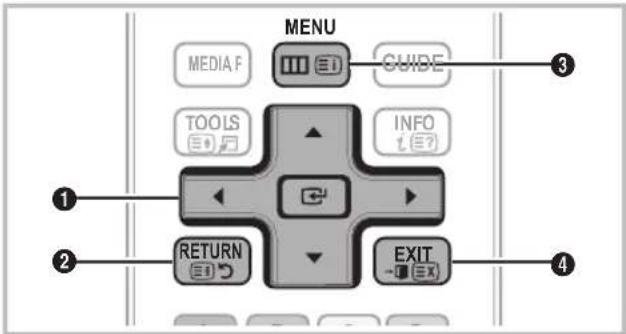 MENU MEDIA F GUIDE TOOLS INFO t (E7) RETURN EXIT 1 2 3 4