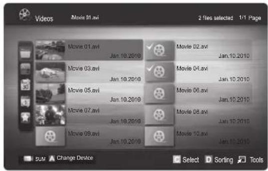 SAMSUNG UE22C4015PW - Playing the video/music/photo file group - 1