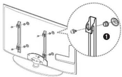 Technical diagram showing assembly of a device with labeled parts and an inset detail view highlighting a specific component.