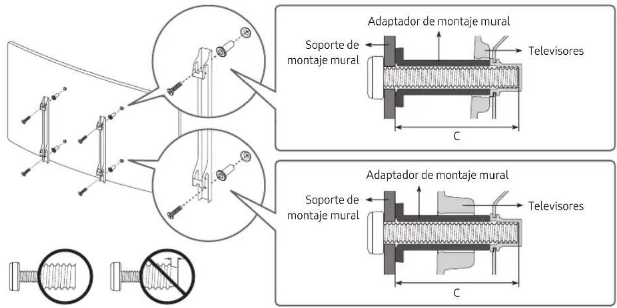 Adaptador de montaje mural Soporte de montaje mural Televisores C Adaptador de montaje mural Soporte de montaje mural Televisores C