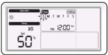 SAMSUNG AE160JNYDGH - Indstilling af ferie med ugetimer - 2