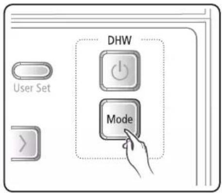 User Set DHW Mode