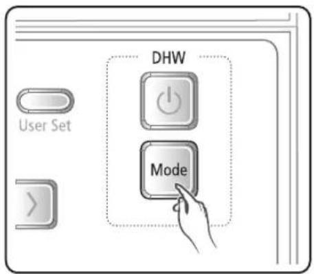 User Set DHW Mode