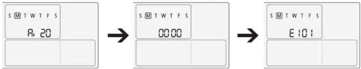 SAMSUNG AE090JNYDGH - Fejldisplay vises på den kablede fjernbetjening - 1