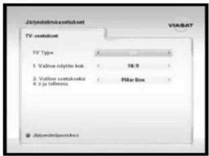 Järjedeimäkesetukset VIABAT TV - settukset TV Type 1. Valtise näyttän kok 2. Valtise nässelsekul 3. ja tõltensin Vitar Box © Järjedeimäkesetukset