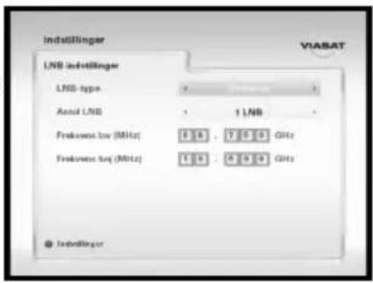 Indefinger VIABAT LNB Indefinger LNB-type AonL LNG 1 LNB Frekvess Low (MHz) 1.0 7.0 0 GHz Frekvess Low (MHz) 1.0 4.0 0 GHz Indefinger