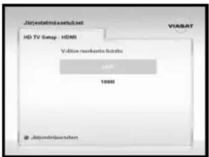 Järjestelmäsetukset HD TV Setup - HDMI ViABAT Voltoa resikunta förstaats 1000H Järjestelmäsetiken
