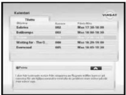 SAMSUNG ViasatHD DSB-H670N - Kalenteriluettelo - 1