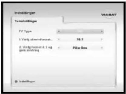 Indellinger TV-indellinger VIASAT TV Type 1. Volig skrennfornat. 2. Volig format 4.3 og gns indelring Filter Box © Indellinger