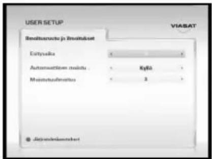 USER SETUP ViASAT Rechtsanaju je Insukaat Extenske Automotive mode. Kp63 Meistnutinatus 3 © Adjustedkursakset