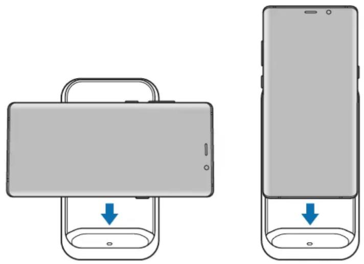 SAMSUNG EP-N5200 - Coloque um smartphone compatível na base do telefone. - 1