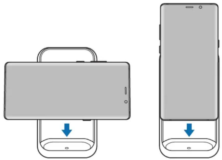 SAMSUNG EP-N5200 - Placer en understøttet mobilenhed på telefonholderen. - 1
