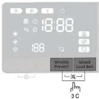 18:88 Wrinkle Prevent Mixed Load Bell 3 C