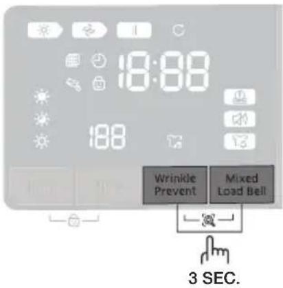 18:00 188 Wrinkle Prevent Mixed Load Bell 3 SEC.