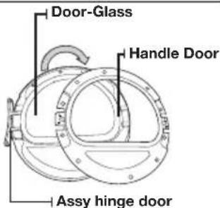 Door-Glass Handle Door Assy hinge door