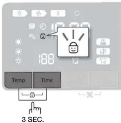 Temp. Time 3 SEC.