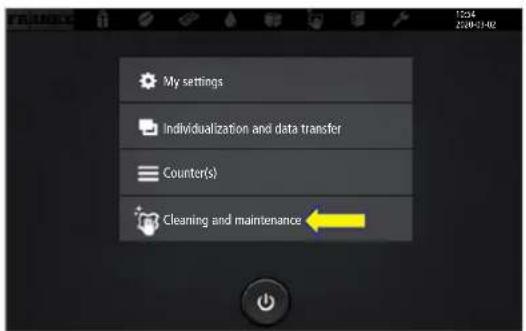 My settings, Individualization and data transfer, Counter(s), Cleaning and maintenance.