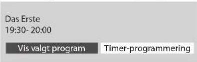 Das Erste 19:30- 20:00 Vis valgt program Timer-programmering