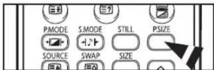 P.MODE S.MODE STILL P.SIZE SOURCE SWAP SIZE