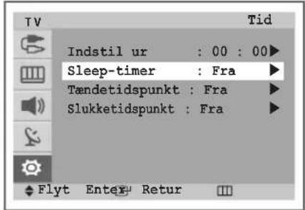Indstil ur : 00 : 00 Sleep-timer : Fra Tændetidspunkt : Fra Slukketidspunkt : Fra Flyt Entex Retur