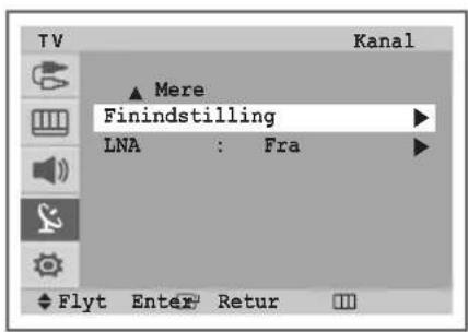 TV Kanal ▲ Mere Finindstilling LNA : Fra Flyt Entex Retur