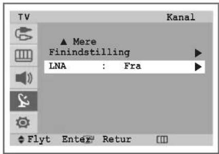 TV Kanal ▲ Mere Finindstilling LNA : Fra Flyt Enter Retur