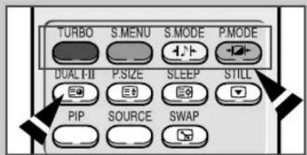 TURBO S.MINU S.MODE P.MODE DUAL FII P.SIZE SLEEP STILL PIP SOURCE SWAP