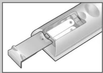 SAMSUNG CW-29M206P - Udskiftning af Fjernbetjeningens Batterier - 2