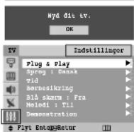 SAMSUNG CW21Z413N - Indstillinger - Plug & Play - 8