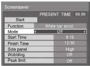 PANASONIC TH-42PWD8ES - Indstilling af pauseskærmtider - 3