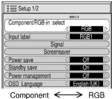 PANASONIC TH-42PWD6EX - Setup-menu for indgangssignaler - 1
