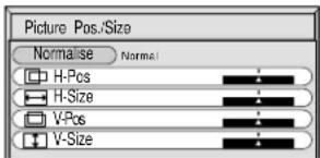 Picture Pos./Size Normalise Normal H-Pos H-Size V-Pos V-Size