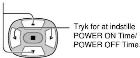 Tryk for at indstille POWER ON Time/ POWER OFF Time.