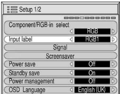 PANASONIC TH-42PW6EX - Brugertilpasning af inputangivelse - 2