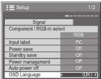 PANASONIC TH-42PWD7EKJ - Indstilling af RGB-synkroniseringsindstillingen: - 6