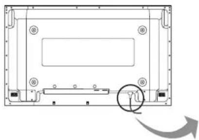 PANASONIC TH-42PWD7EKJ - Tilslutning af netledningen til plasmaskærmen. - 1